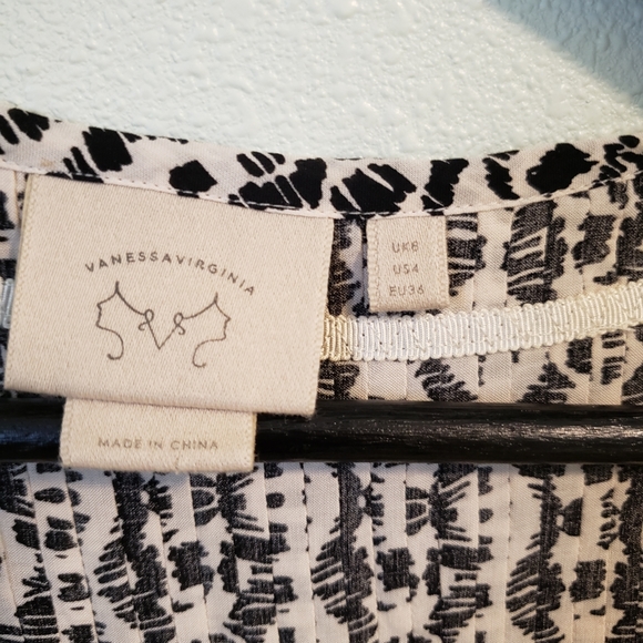 Anthropologie sz 4 boho pleats swing blouse - Picture 8 of 8